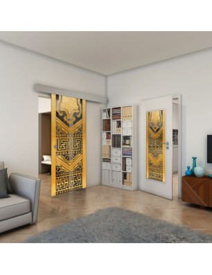 Lichtausschnitt - Fineprint Model 156 Gold auf Grauglas