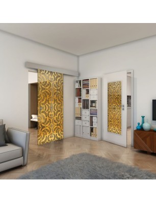 Lichtausschnitt - Fineprint Model 164 Gold auf Grauglas