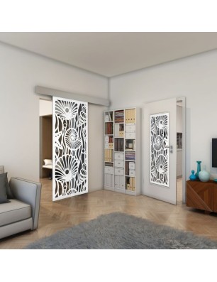 Lichtausschnitt - Fineprint Model 165 Weiss auf Grauglas