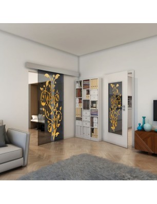 Lichtausschnitt - Fineprint Model 166 Gold auf Grauglas