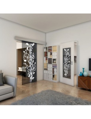 Lichtausschnitt - Fineprint Model 166 Weiss auf Grauglas