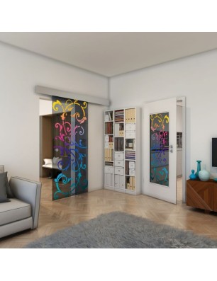 Lichtausschnitt - Fineprint Model 171 Verlauf auf Grauglas