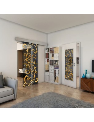 Lichtausschnitt - Fineprint Model 171 Gold auf Grauglas