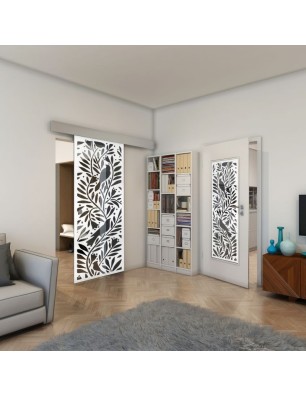 Lichtausschnitt - Fineprint Model 177 Weiss auf Grauglas