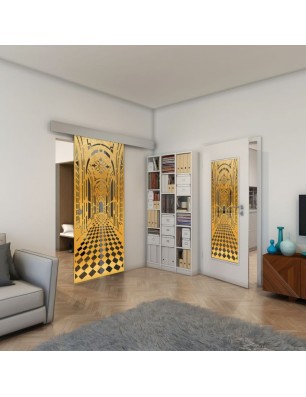 Lichtausschnitt - Fineprint Model 181 Gold auf Grauglas