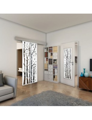 Lichtausschnitt - Fineprint Model 182 Weiss auf Grauglas