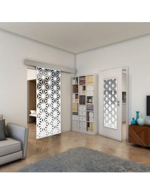 Lichtausschnitt - Fineprint Model 187 Weiss auf Grauglas