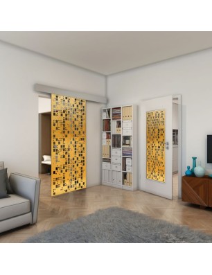 Lichtausschnitt - Fineprint Model 190 Gold auf Grauglas