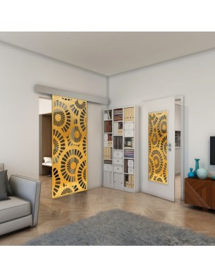 Lichtausschnitt - Fineprint Model 191 Gold auf Grauglas