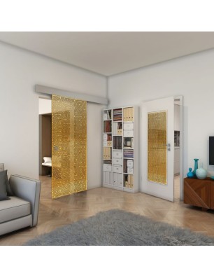 Lichtausschnitt - Fineprint Model 193 Gold auf Grauglas