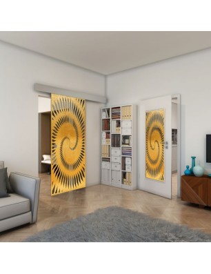 Lichtausschnitt - Fineprint Model 197 Gold auf Grauglas