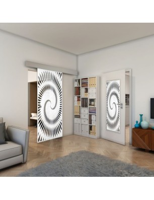 Lichtausschnitt - Fineprint Model 197 Weiss auf Grauglas