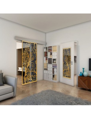 Lichtausschnitt - Fineprint Model 204 Gold auf Grauglas