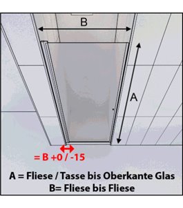 Duschtüren Crato 02 - Pendeltür - Schwarz - Klarglas