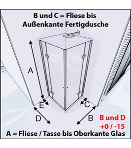 Eck-Duschkabine Cali 10 - aussenöffnend - Chrom - Klarglas