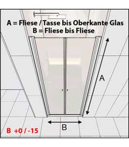 Duschtüren Crato 11 - aussenöffnend - Schwarz - Grauglas