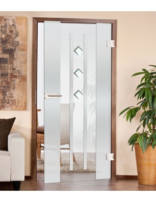 Glastüren - Ganzglastür LILLE mit Facettensteinen