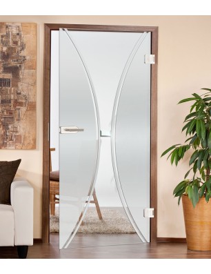 Glastüren - Ganzglastür BREST mit Facettensteinen