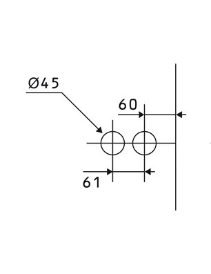 Glastürbeschlag Andrea  SET  - Edelstahlfarbig