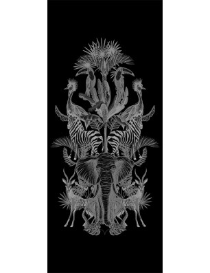 Ganzglastür Safari Gelasert Auf Klarglas