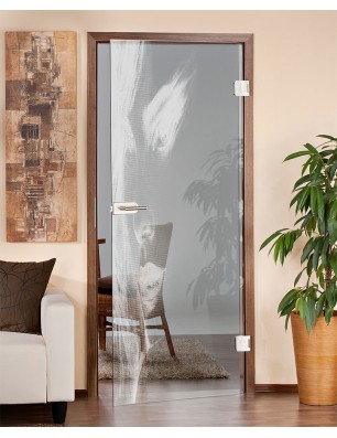 Ganzglastür Silhuette Gelasert Auf Klarglas