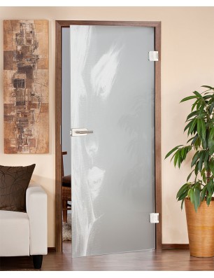 Ganzglastür Silhuette Gelasert Auf Klarglas