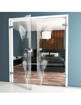 Ganzglastür Silhuette Gelasert Auf Klarglas