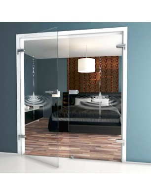 Ganzglastür Wasser 4 Gelasert Auf Klarglas