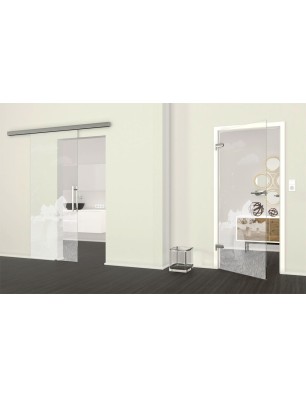 Ganzglastür Ernte II Gelasert Auf Klarglas