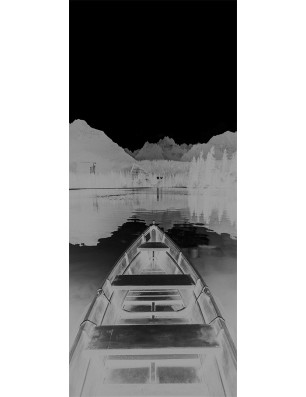 Ganzglastür Boot Gelasert Auf Klarglas