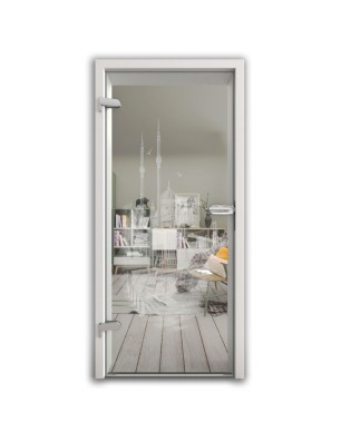 Ganzglastür Istanbul Gelasert Auf Klarglas