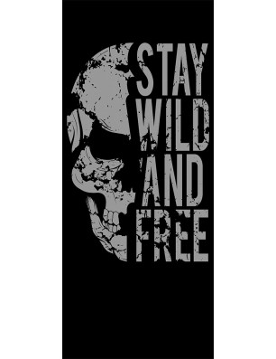 Ganzglastür Wild and Free Gelasert Auf Klarglas