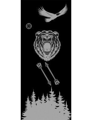 Ganzglastür Wild Life Gelasert Auf Klarglas