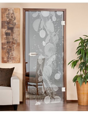 Ganzglastür Fruits 2 Gelasert Auf Klarglas