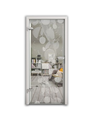 Ganzglastür Fruits 2 Gelasert Auf Klarglas