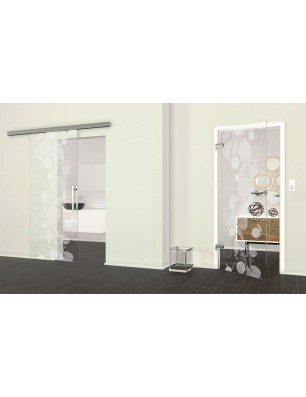 Ganzglastür Fruits 2 Gelasert Auf Klarglas