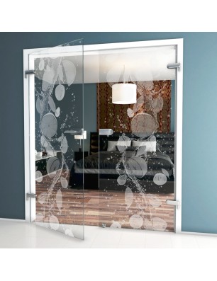 Ganzglastür Fruits 2 Gelasert Auf Klarglas