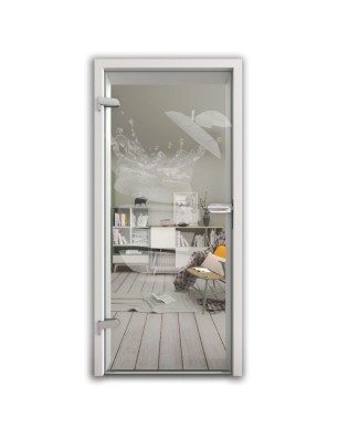 Ganzglastür Fruits 3 Gelasert Auf Klarglas