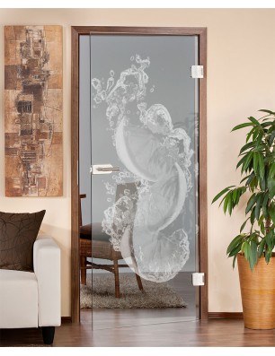 Ganzglastür Fruits 5 Gelasert Auf Klarglas