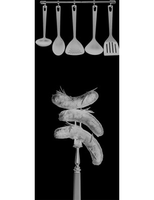 Ganzglastür Kitchen Gelasert Auf Klarglas