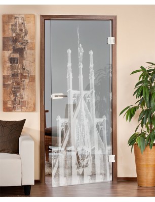 Ganzglastür München Gelasert Auf Klarglas