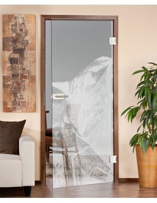 Ganzglastür Dreaming Kitty Gelasert Auf Klarglas