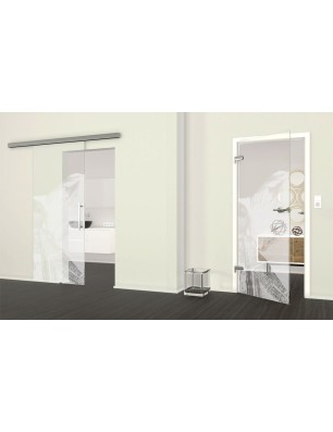 Ganzglastür Dreaming Kitty Gelasert Auf Klarglas