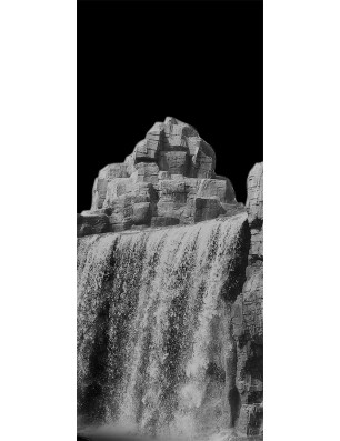 Ganzglastür Wasserfall II Gelasert Auf Klarglas