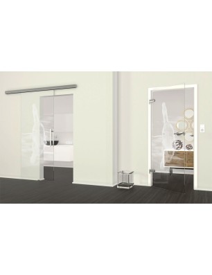 Ganzglastür Nachricht Gelasert Auf Klarglas