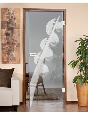 Ganzglastür Maikäfer Gelasert Auf Klarglas