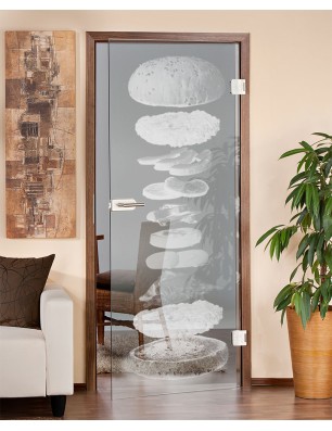 Ganzglastür Burger Gelasert Auf Klarglas