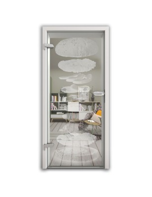 Ganzglastür Burger Gelasert Auf Klarglas