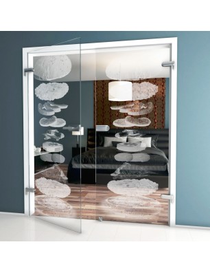 Ganzglastür Burger Gelasert Auf Klarglas