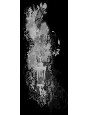 Ganzglastür Blume 6 Gelasert Auf Klarglas